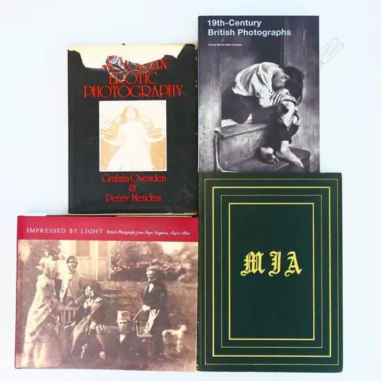 FOUR BOOKS: 19THC BRITISH PHOTOGRAPHY: Impressed By Light 1840-1860 The Met. + Victorian Erotic Photography etc